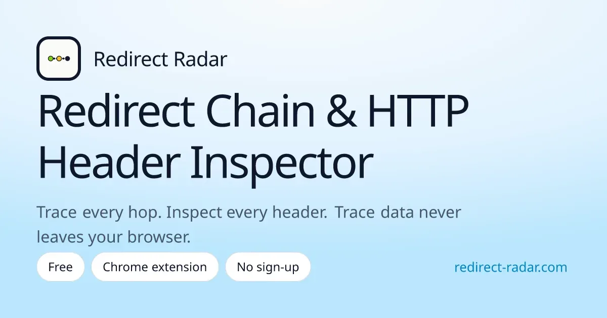 Redirect Radar — cover